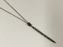 Load image into Gallery viewer, Real Diamond Pave Spike Pendant, 40mm x 1.8mm,  Choose Option - DIA24 - BeadPrism