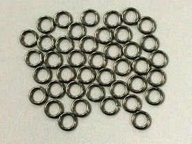 25Pcs Open Jump Rings Dark Oxidized 20.5 Gauge Sterling Silver great for Pave Diamond -SF1602 - BeadPrism