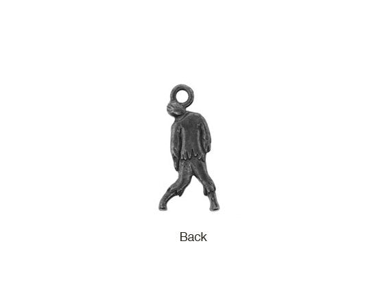 Zombie Charm GunMetal Finish, TierraCast Pewter, 26x13mm, Choose Quantity - P2382BK - BeadPrism