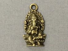 Load image into Gallery viewer, 4 Pc  Ganesha Charms Pendant, Antique Brass Finish, 1 Inch  - PBF374 - BeadPrism