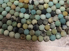 Load image into Gallery viewer, 6mm Matte Amazonite Gemstone Round Beads Full 16" Strand Ocean Blue Gemstones 60+ beads - SAMZ105 - BeadPrism