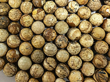 Load image into Gallery viewer, 25%OFF 12mm Large hole Bead Picture Jasper Faceted Round Gemstone 17 Bead for 1.5mm Leather -SJAS121 - BeadPrism