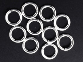 Large 10mm Locking Jump Rings, Silver Filled 10 Pcs , 14 Gauge, Choose Quantity - JL10SF - BeadPrism