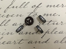 Load image into Gallery viewer, 10mm Micro Pave Rondelle Wheel Spacers, crystal Cubic Zirconia Gun Metal, 0.8mm Hole - BMP10RDL-GM - BeadPrism