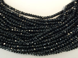 25% OFF 2.8mm Black Spinel Faceted  Beads Gemstone Beads Strand  - Full Strand  13.5 Inch- SBS102A - BeadPrism