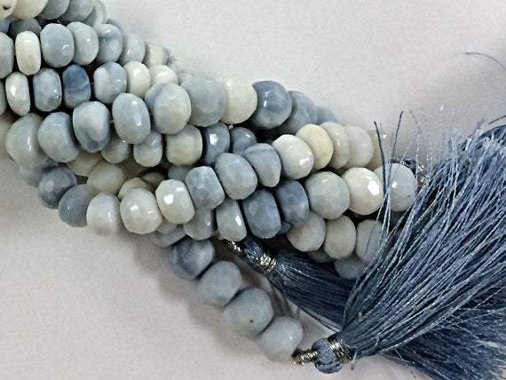 25%OFF 8/9mm Blue Faceted Rondelles 9" Strand 32 Blue gemstone beads strand Jaipur Cut-SOP103 - BeadPrism