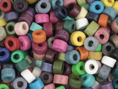 1000 Mykonos Mini Tubes, 6mm X 4mm Mixed Colors Greek Ceramic Spacer Beads - CT1#xx-1000 - BeadPrism