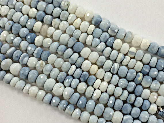 25%OFF 8/9mm Blue Faceted Rondelles 9" Strand 32 Blue gemstone beads strand Jaipur Cut-SOP103 - BeadPrism
