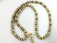 Load image into Gallery viewer, 8mm Nepal Mala, Tibetan white bone prayer beads, Buddhist 108 Beads, white Red Turquoise - Mala583 - BeadPrism