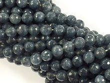 Load image into Gallery viewer, 25% OFF 10mm Jade Faceted Round Urban Grey Gemstone Beads 14.5" Strand 38 Beads - SJA194A - BeadPrism