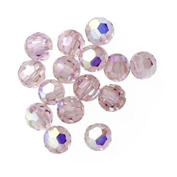 Swarovski 5000 Round Crystal Faceted Beads Light Amethyst AB | 4mm | Small & Wholesale Packs - BeadPrism