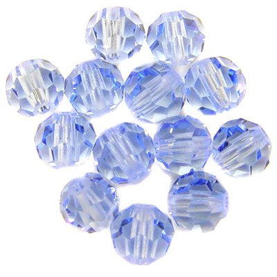 Swarovski 5000 Round Crystal Faceted Beads Light Sapphire | 4mm | Small & Wholesale Packs - BeadPrism