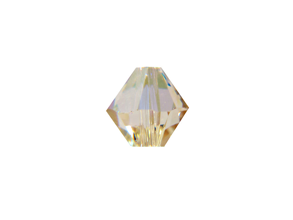 Swarovski Crystal, #5328 Bicone Beads 4mm, Light Silk AB, Wholesale Packs - BeadPrism