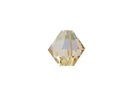 Swarovski Crystal, #5328 Bicone Beads 3mm, Light Silk AB, Wholesale Packs - BeadPrism