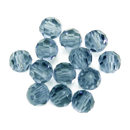 Swarovski 5000 Round Crystal Faceted Beads Montana | 4mm | Small & Wholesale Packs - BeadPrism