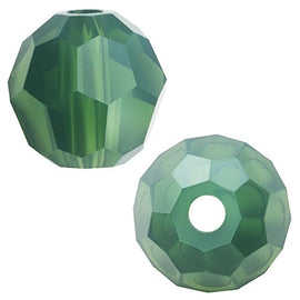 Swarovski 5000 Round Crystal Faceted Beads Palace Green Opal | 4mm | Small & Wholesale Packs - BeadPrism