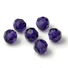 Load image into Gallery viewer, Swarovski 5000 Round Crystal Faceted Beads Purple Velvet | 4mm | Small &amp; Wholesale Packs - BeadPrism