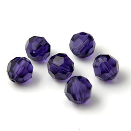 Swarovski 5000 Round Crystal Faceted Beads Purple Velvet | 4mm | Small & Wholesale Packs - BeadPrism