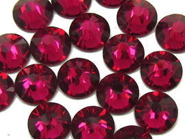 1440  Ruby  - 2028 Swarovski SS10 Hotfix Flat Backs - BeadPrism