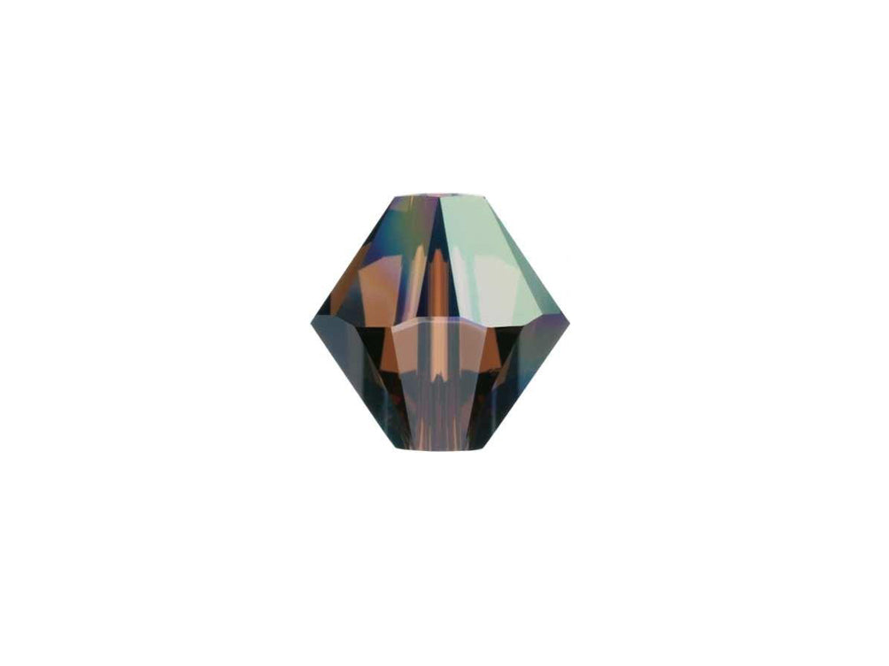 Swarovski Crystal, #5301 Bicone Beads 3mm, Smoked Topaz AB, Wholesale Packs - BeadPrism